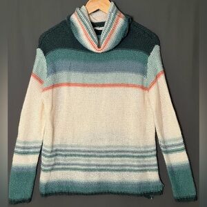 And The Why S/M Loose Knit Cowl Neck Coastal Sweater